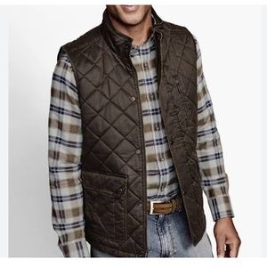 Johnston & Murphy Olive Vest: stylish, handsome, very light wt. Make offer!